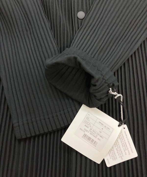 [Pre-owned] HOMME PLISSE ISSEY MIYAKE BASICS V-Neck Long-Sleeved Cardigan Pleated Snap Cardigan HP46-JL141 Online