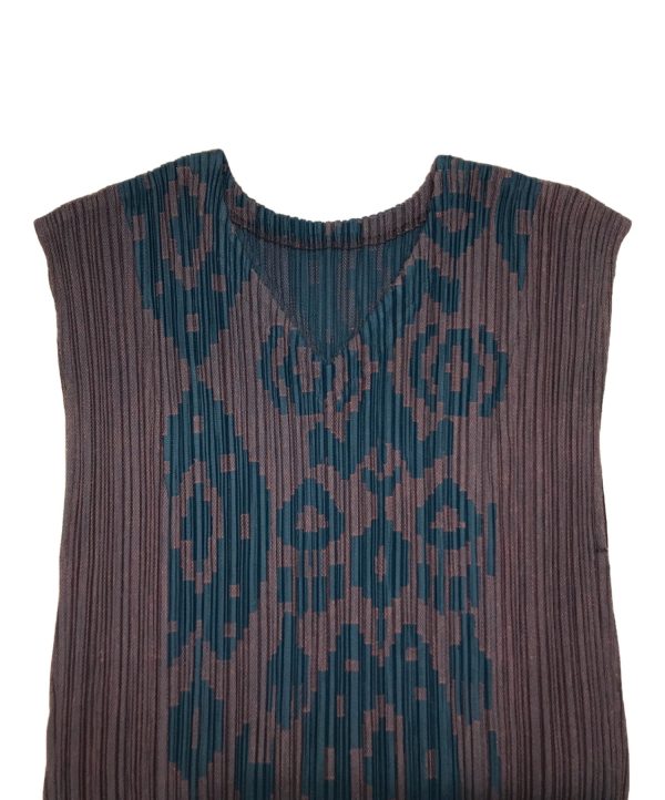 [Pre-owned] PLEATS PLEASE Pleated Tunic Vest PP51-JT535 Online now