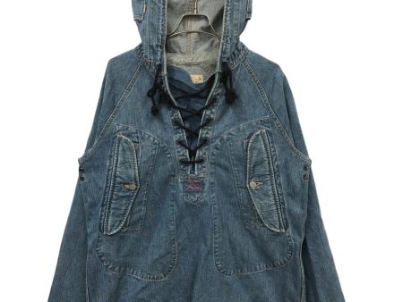 [Pre-owned] EVISU lace up denim parka Hot on Sale