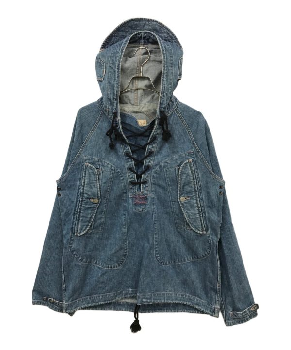 [Pre-owned] EVISU lace up denim parka Hot on Sale