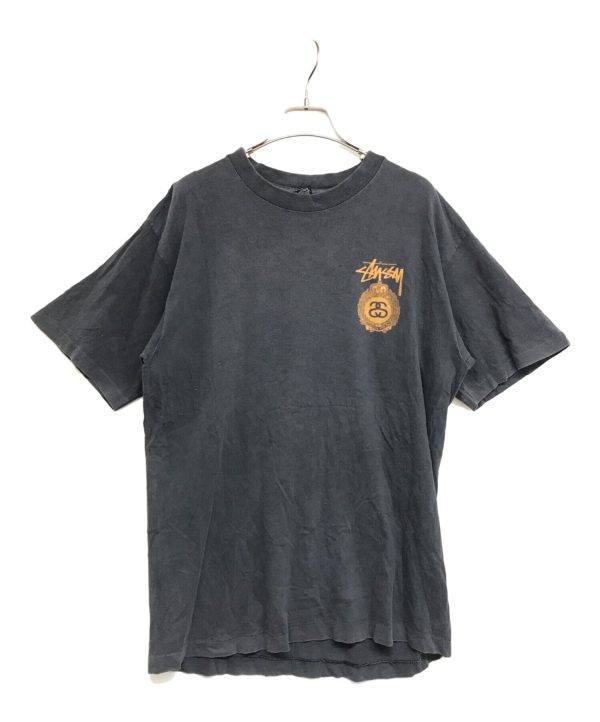 [Pre-owned] stussy SS EMBLEM TEE OLDstussy 80s black tag late Online Sale