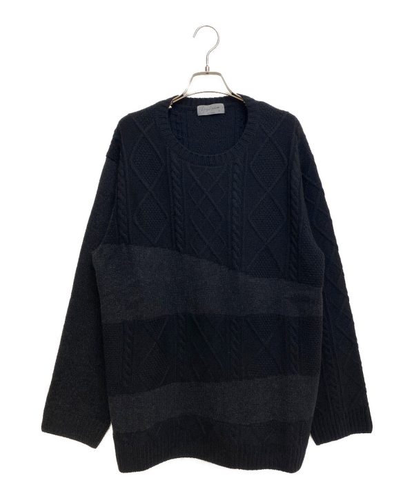 [Pre-owned] Yohji Yamamoto pour homme 23AW 7G SWITCHING WOOL ALAN KNI (7 gauge switching wool aran knit) HJ-K23-189 Online