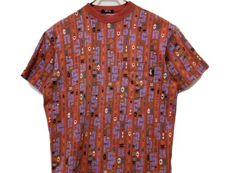 [Pre-owned] stussy T-shirt with a full pattern on Sale