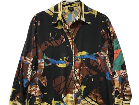 [Pre-owned] Jean Paul Gaultier FEMME printed open-collar shirt Online Sale