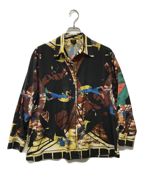 [Pre-owned] Jean Paul Gaultier FEMME printed open-collar shirt Online Sale