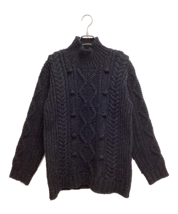 [Pre-owned] Y s HAND-KNITTED ALLAN PATTERN HIGH NECK PULLOVER YX-K97-589 For Cheap