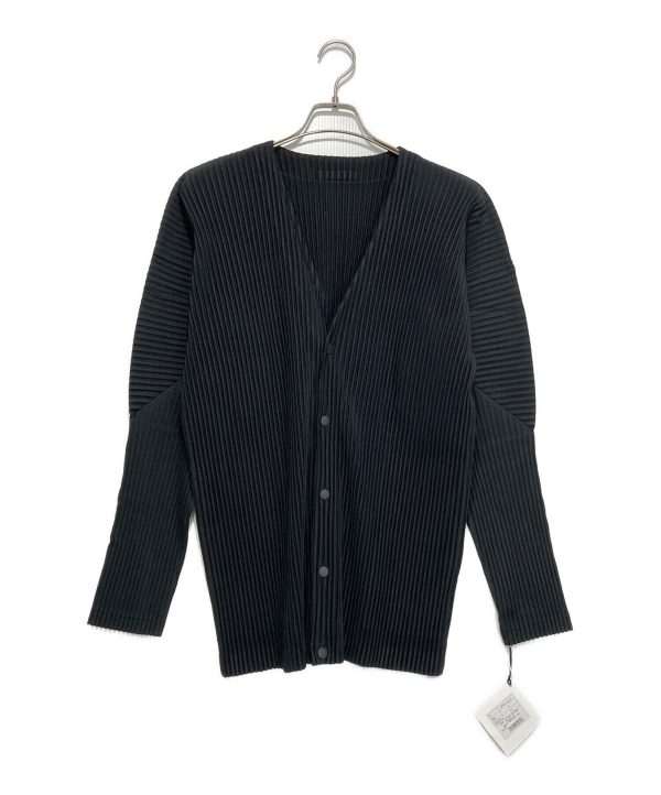 [Pre-owned] HOMME PLISSE ISSEY MIYAKE BASICS V-Neck Long-Sleeved Cardigan Pleated Snap Cardigan HP46-JL141 Online