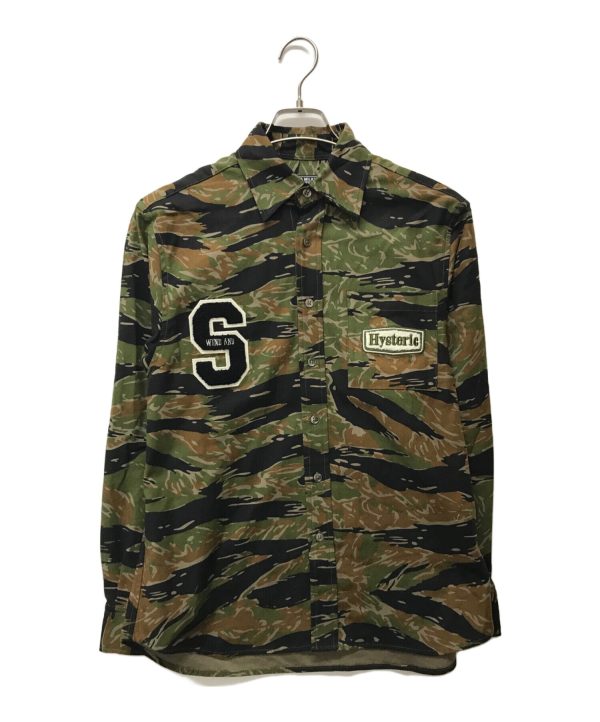 [Pre-owned] Hysteric Glamour Collaboration Tiger Camo Regular Collar Shirt wds-c-hys-23-ap-q1-10 Hot on Sale