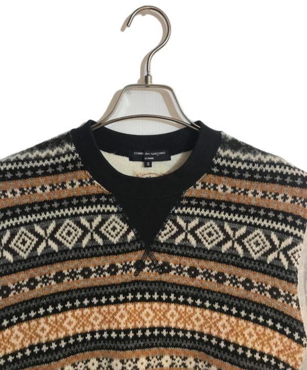 [Pre-owned] COMME des GARCONS HOMME Nordic Pattern Knit Switched Sweatshirt HR-T001 Discount