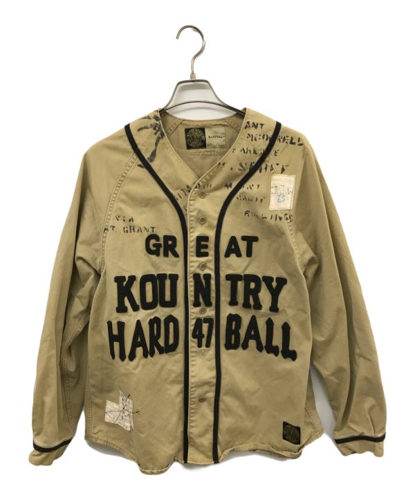 [Pre-owned] KAPITAL Damaged baseball long sleeve shirt K2209LS015 For Discount