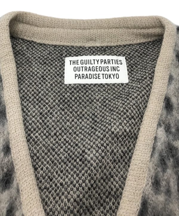 [Pre-owned] WACKO MARIA Leopard Mohair Knit Cardigan For Cheap