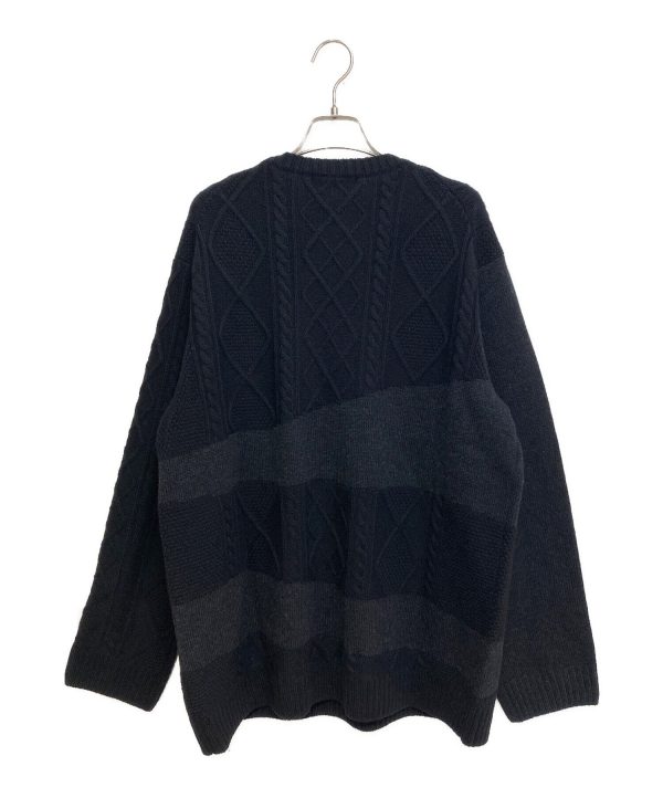 [Pre-owned] Yohji Yamamoto pour homme 23AW 7G SWITCHING WOOL ALAN KNI (7 gauge switching wool aran knit) HJ-K23-189 Online