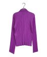 [Pre-owned] PLEATS PLEASE Pleated Shirt Cardigan   Long Sleeved Shirt   Purple PP23-JJ189 For Discount