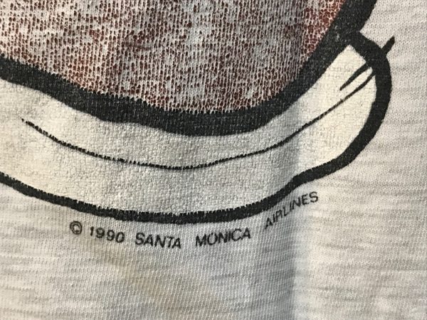 [Pre-owned] SANTAMONICA AIRLINES Vintage Print T-shirt Old Skate T-shirt Z-BOYS Skipping Grom Old Skate Cheap