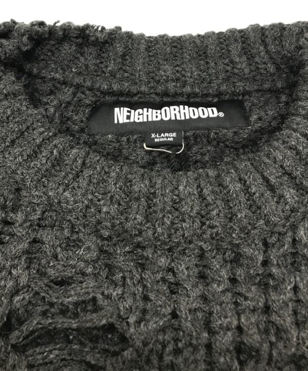 [Pre-owned] NEIGHBORHOOD Damaged cable knit 232FUNH-KNM01 Online