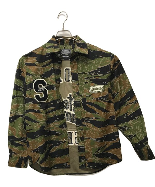 [Pre-owned] Hysteric Glamour Collaboration Tiger Camo Regular Collar Shirt wds-c-hys-23-ap-q1-10 Hot on Sale