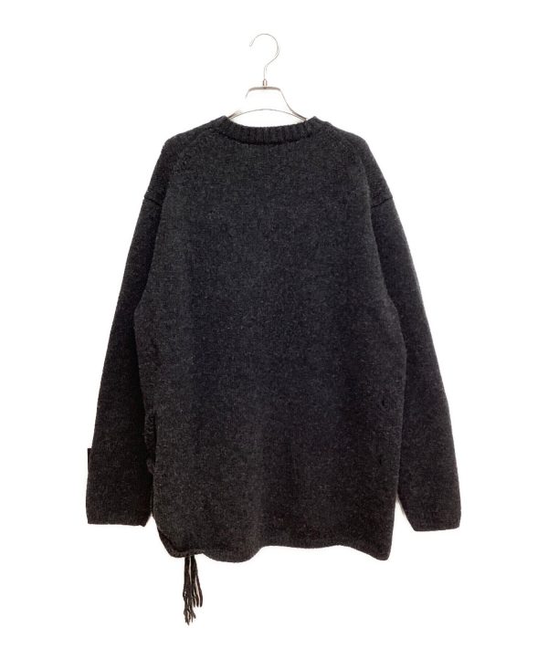 [Pre-owned] Yohji Yamamoto pour homme 23AW SIDE STRING DETAIL CREW NECK KNIT HJ-K05-193 Online now