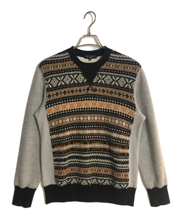 [Pre-owned] COMME des GARCONS HOMME Nordic Pattern Knit Switched Sweatshirt HR-T001 Discount