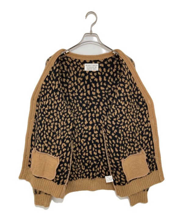 [Pre-owned] WACKO MARIA Leopard mohair cardigan Online now