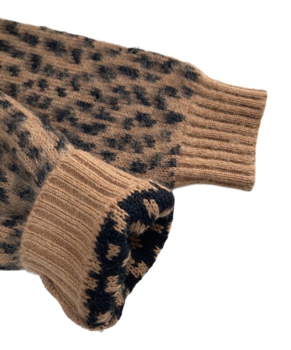 [Pre-owned] WACKO MARIA Leopard mohair cardigan Online now