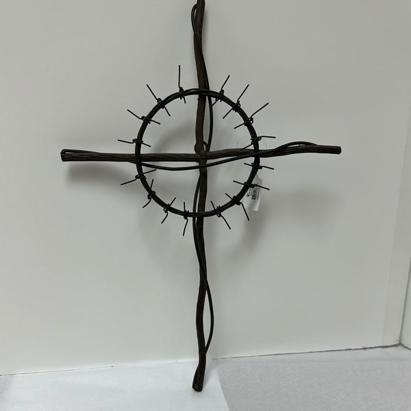 CROWN OF THORNS METAL CROSS-8349 For Sale