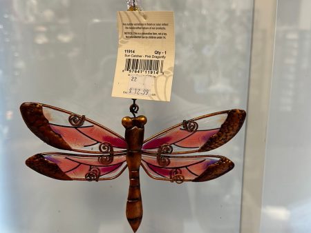 SUN CATCHER PINK DRAGONFLY-9143 Sale