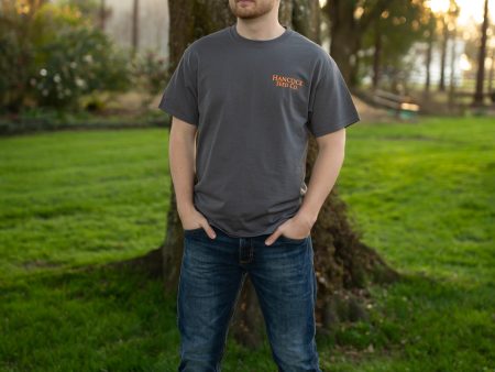 Hancock Original Charcoal Grey with Orange Short Sleeve T-Shirt Hot on Sale