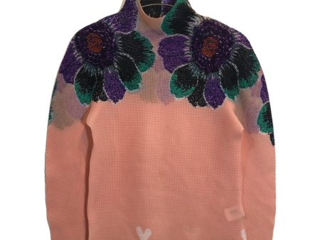 [Pre-owned] ISSEY MIYAKE me Flower Heart Print Pleated Cut and Sewn MI01FJ211 For Sale