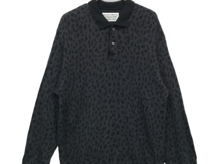 [Pre-owned] WACKO MARIA Leopard Knit Polo Shirt Online Hot Sale