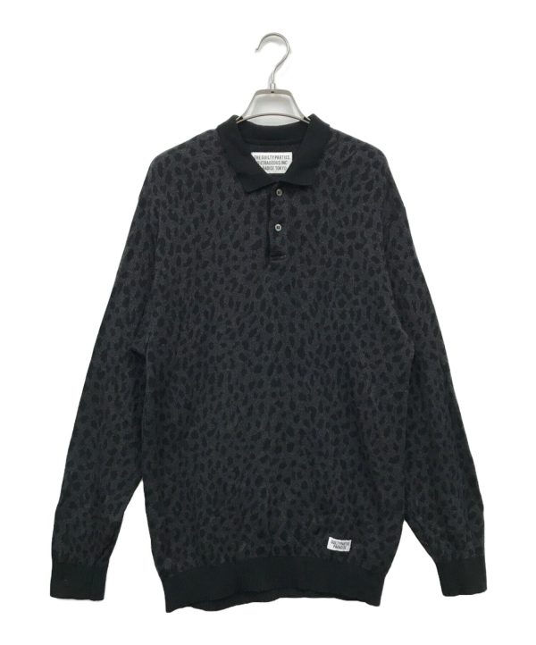 [Pre-owned] WACKO MARIA Leopard Knit Polo Shirt Online Hot Sale