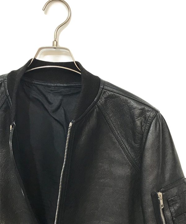 [Pre-owned] RICK OWENS Leather Bomber Jacket RU16S3775-LCW For Discount