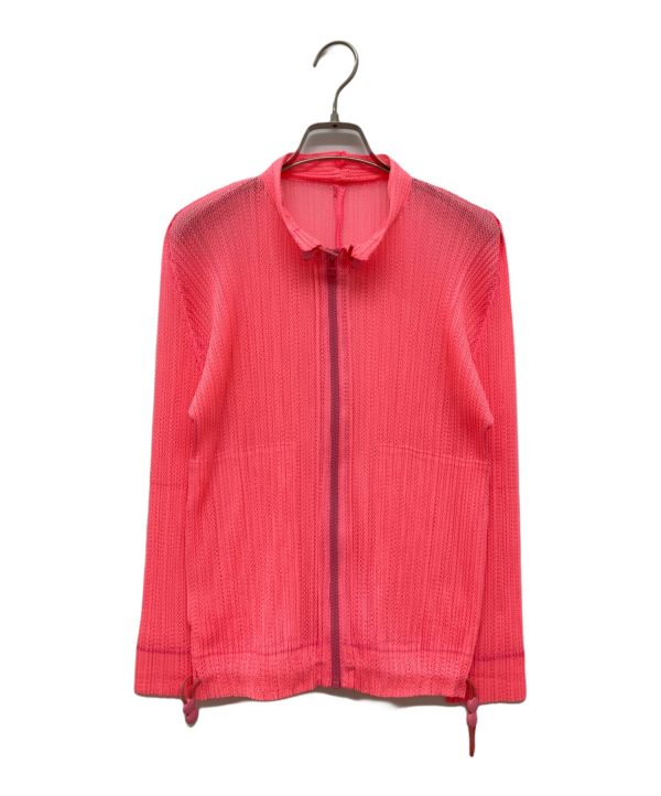 [Pre-owned] PLEATS PLEASE Pleated zip-up hoodie Hot on Sale