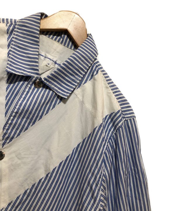 [Pre-owned] COMME des GARCONS SHIRT Panel Stripe Shirt Jacket S27165 Online Hot Sale