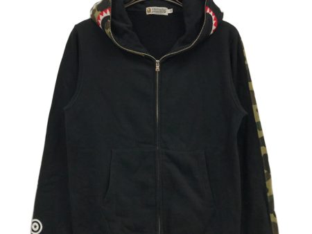 [Pre-owned] A BATHING APE 1st camo green × black sleeve switching shark parka Cheap