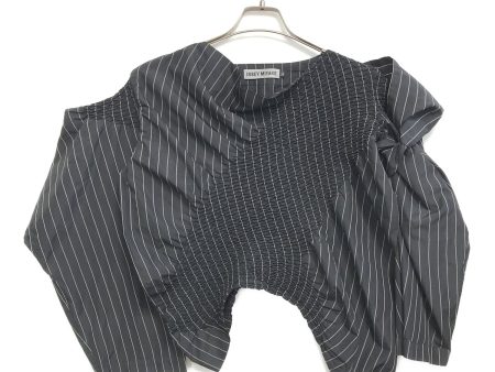 [Pre-owned] ISSEY MIYAKE Pleated striped blouse IM38FJ050 For Sale