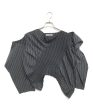 [Pre-owned] ISSEY MIYAKE Pleated striped blouse IM38FJ050 For Sale