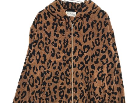 [Pre-owned] WACKO MARIA LEOPARD ZIP HOODED JACKET Online now