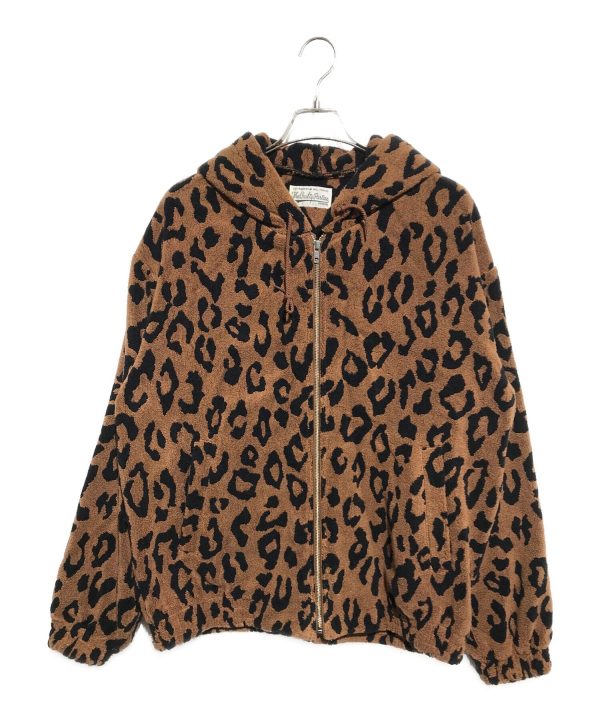 [Pre-owned] WACKO MARIA LEOPARD ZIP HOODED JACKET Online now