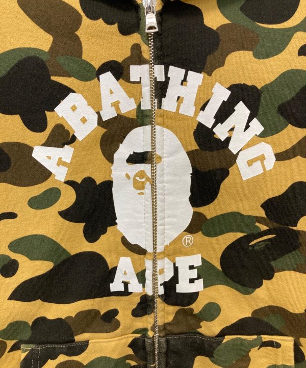 [Pre-owned] A BATHING APE A BATHING APE Camo Pattern Full Zip Hoodie 001zpj301015m Online Hot Sale