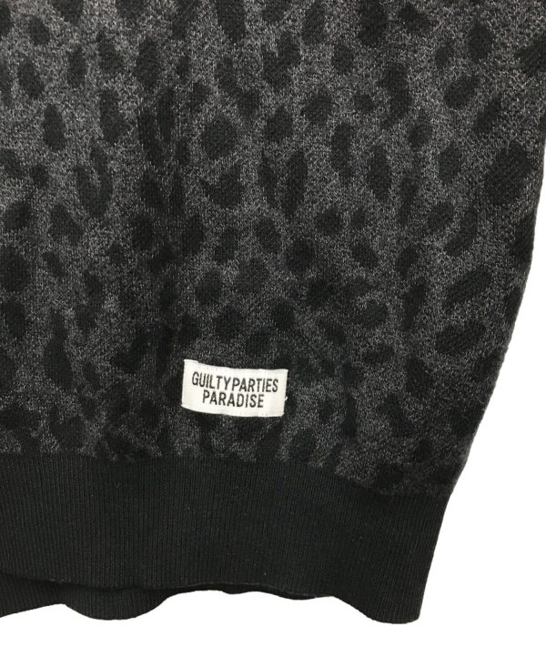 [Pre-owned] WACKO MARIA Leopard Knit Polo Shirt Online Hot Sale