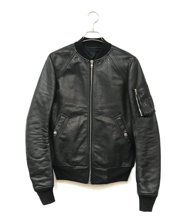 [Pre-owned] RICK OWENS Leather Bomber Jacket RU16S3775-LCW For Discount