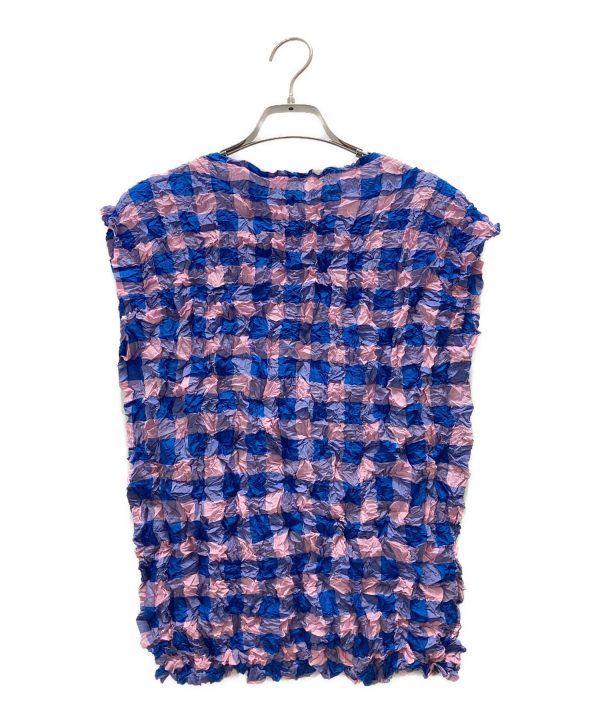 [Pre-owned] me ISSEY MIYAKE gingham check blouse MI32FR631 Online