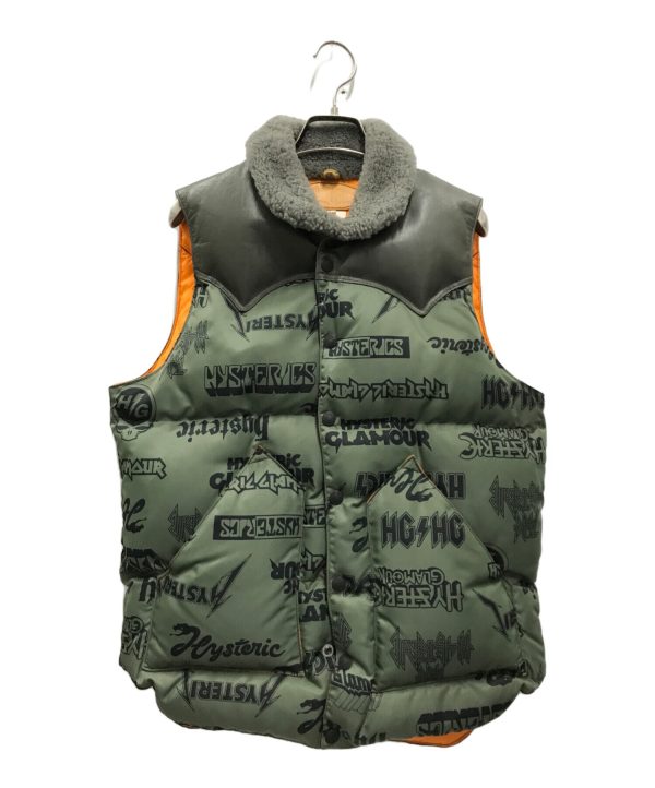 [Pre-owned] Hysteric Glamour CHRISTY Down Vest with LOGO pattern 02173AV01 Online now