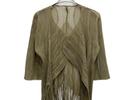 [Pre-owned] PLEATS PLEASE Fringe Mesh Lace Cardigan PP93-J0565 Supply