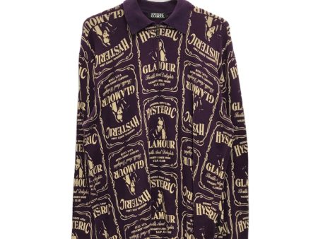 [Pre-owned] Hysteric Glamour WHISKY patterned half-zip polo shirt 02201NH01 Sale