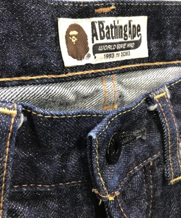 [Pre-owned] A BATHING APE Back painted denim pants Cheap